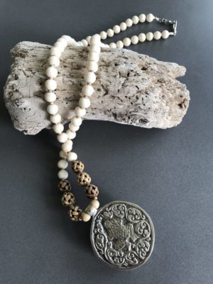 Naga Conch Talisman – Long Single Strand Necklace With Pendant